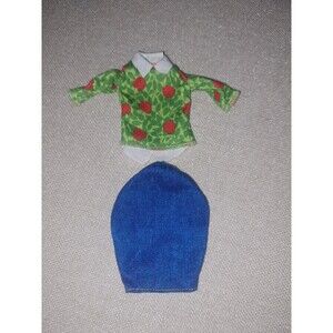 Barbie 2015 Fashion Teacher Green Apple Shirt &  Blue Jean Skirt